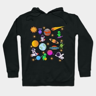 Stars, Astronauts, Aliens, and All Aboard the Galaxy Hoodie